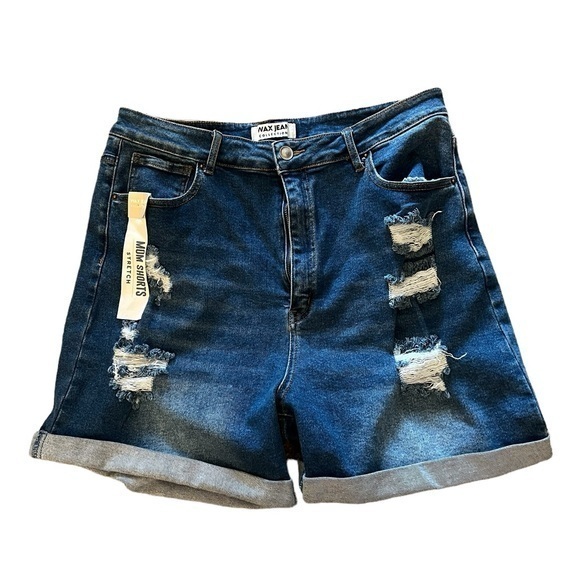 Wax Jean Pants - NWT! Wax Jean Collection Distressed Ripped Rolled Cuff Jeans Shorts